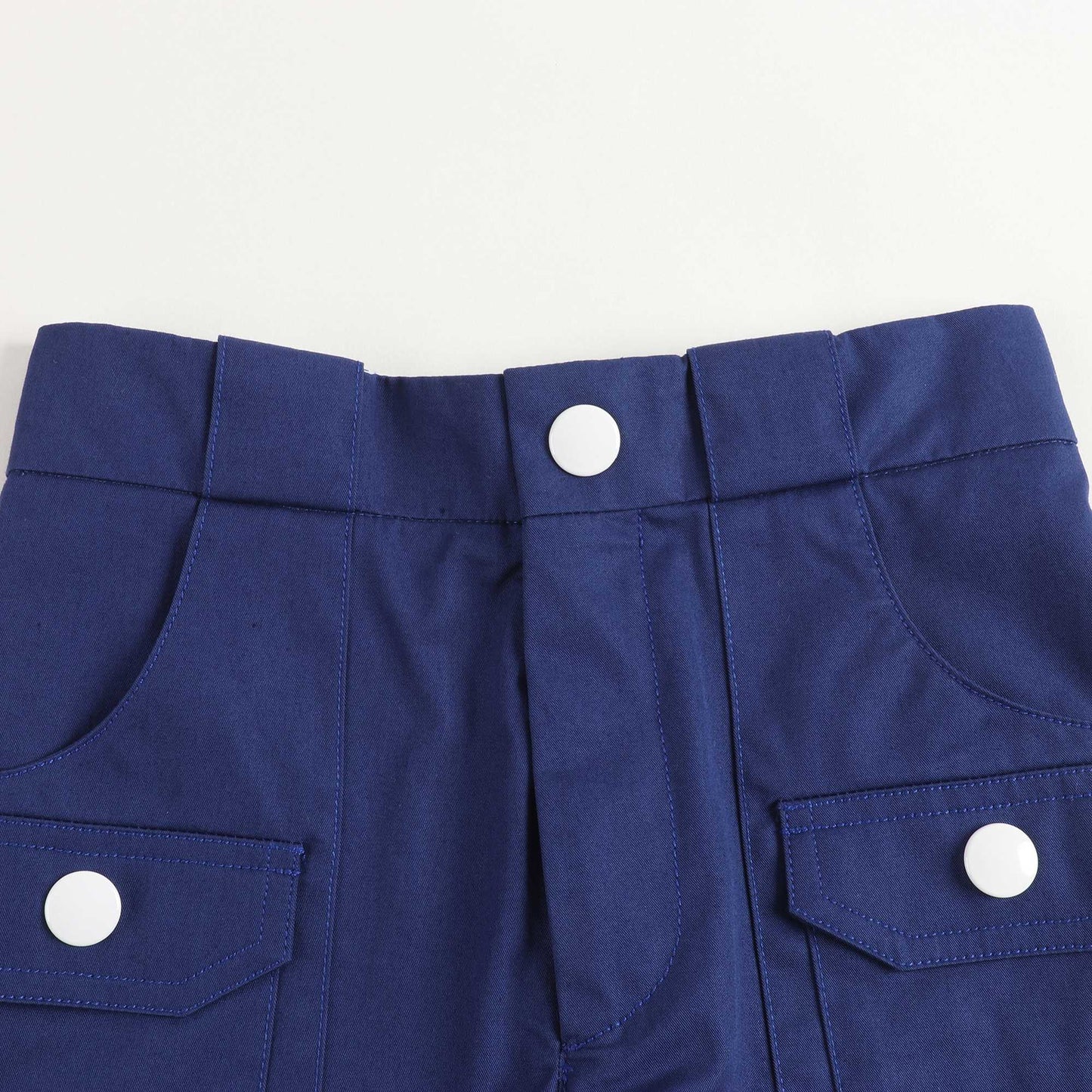 女童蓝色棉短裤