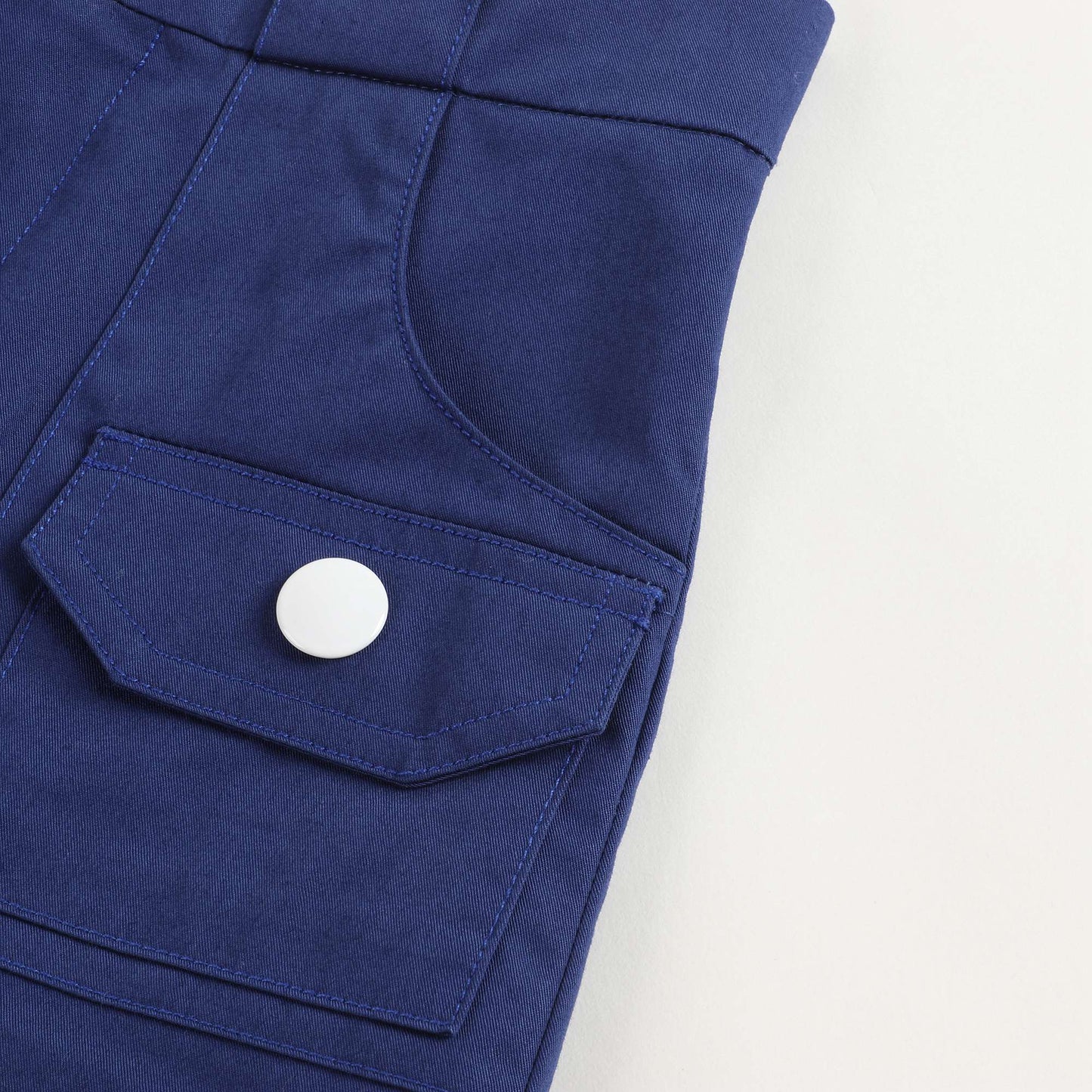 女童蓝色棉短裤