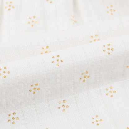 Baby Girls Off White Couche Gold Dots Cotton Trousers