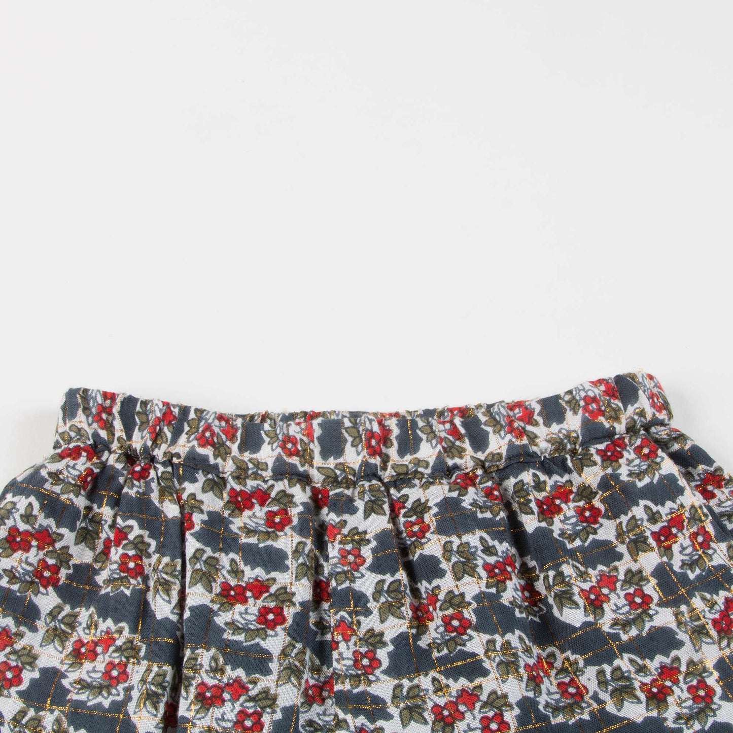 Girls Multicolor Indian Flowers Cotton Shorts