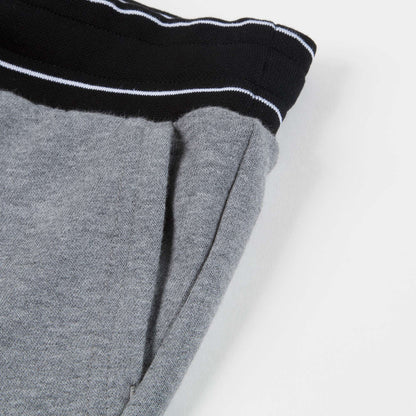 Boys Grey Logo Joggers