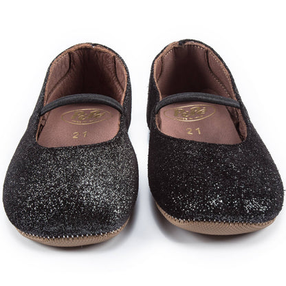 Girls Black "Spsg" Shoes