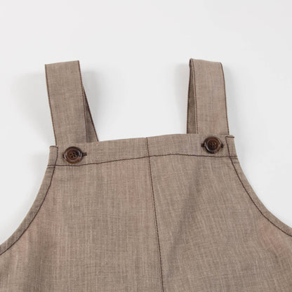 Boys & Girls Sand Woven Dungaree