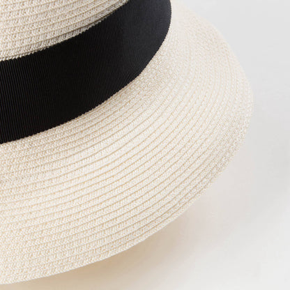 Girls White Woven Hat