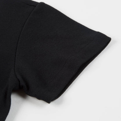 Baby Boys Black Bow Trims Cotton Short Babygrow