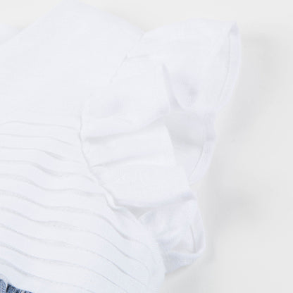 Baby Girls Electric Blue & White Dress
