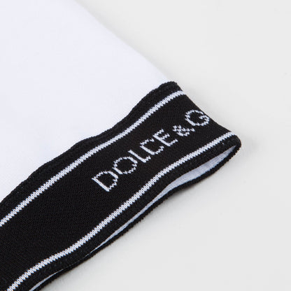 Boys White Logo Cotton T-shirt