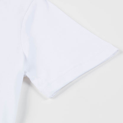 Boys White & Blue Logo Cotton Set