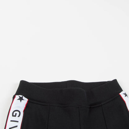 Girls Black Logo Cotton Jogging Pants