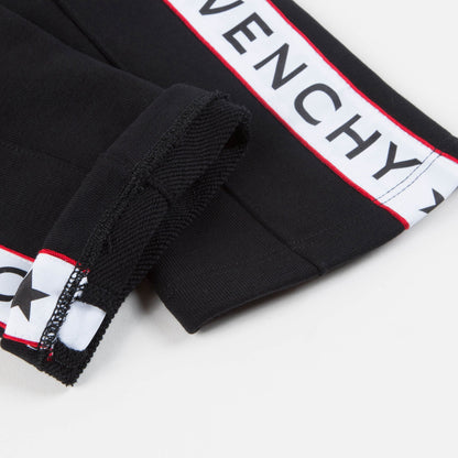 Girls Black Logo Cotton Jogging Pants