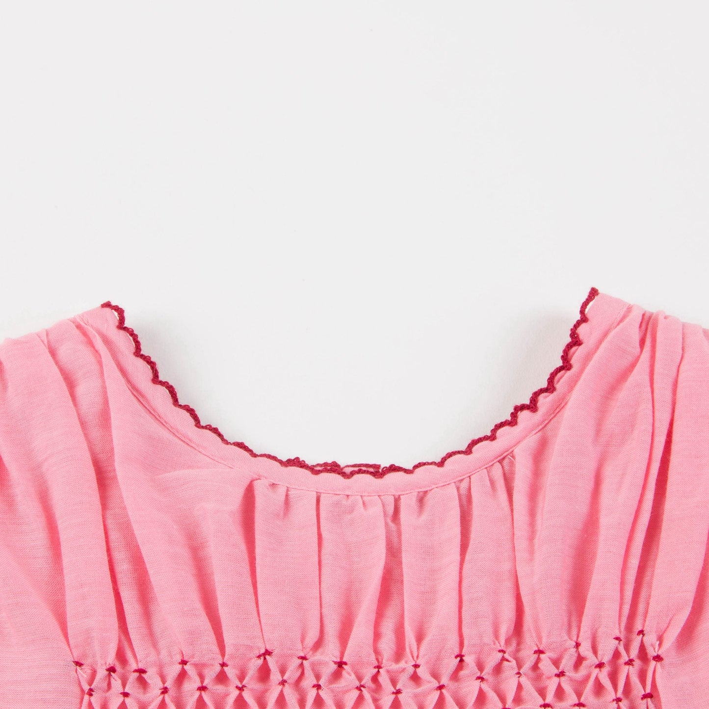 Baby Girls Candy Pink Cotton Woven Dress