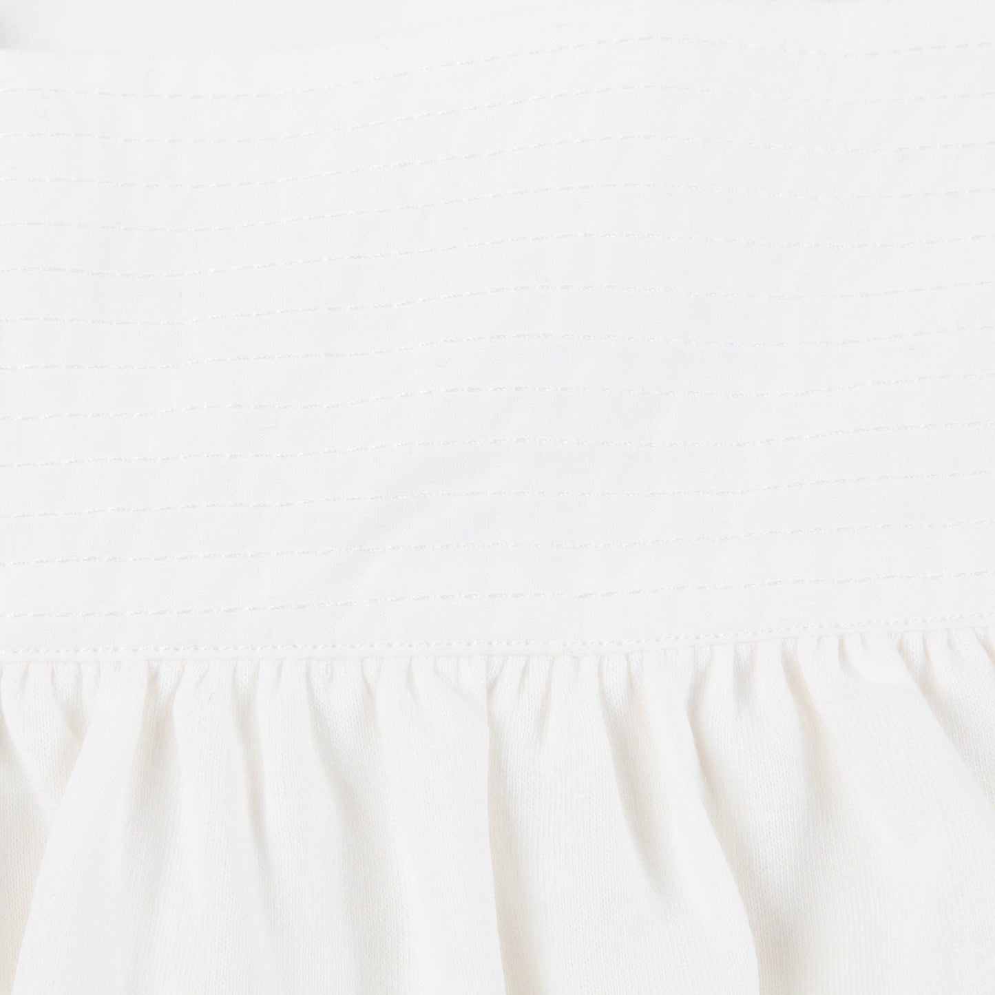 Girls Off White Cotton Dress