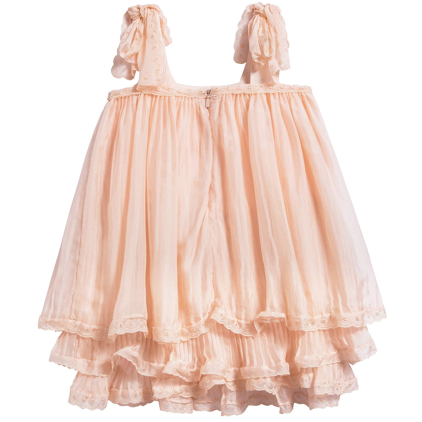Girls Pink Soie Dress