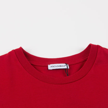 Girls Red "DG & Love" Cotton T-shirt