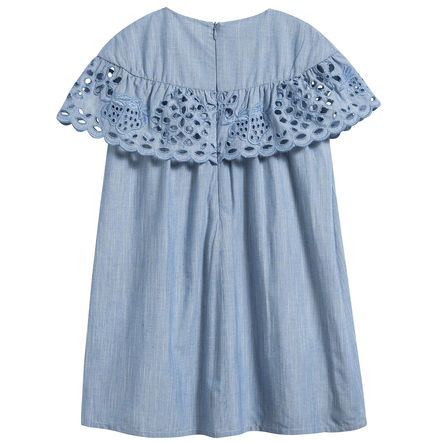 Girls Denim Blue Cotton Dress