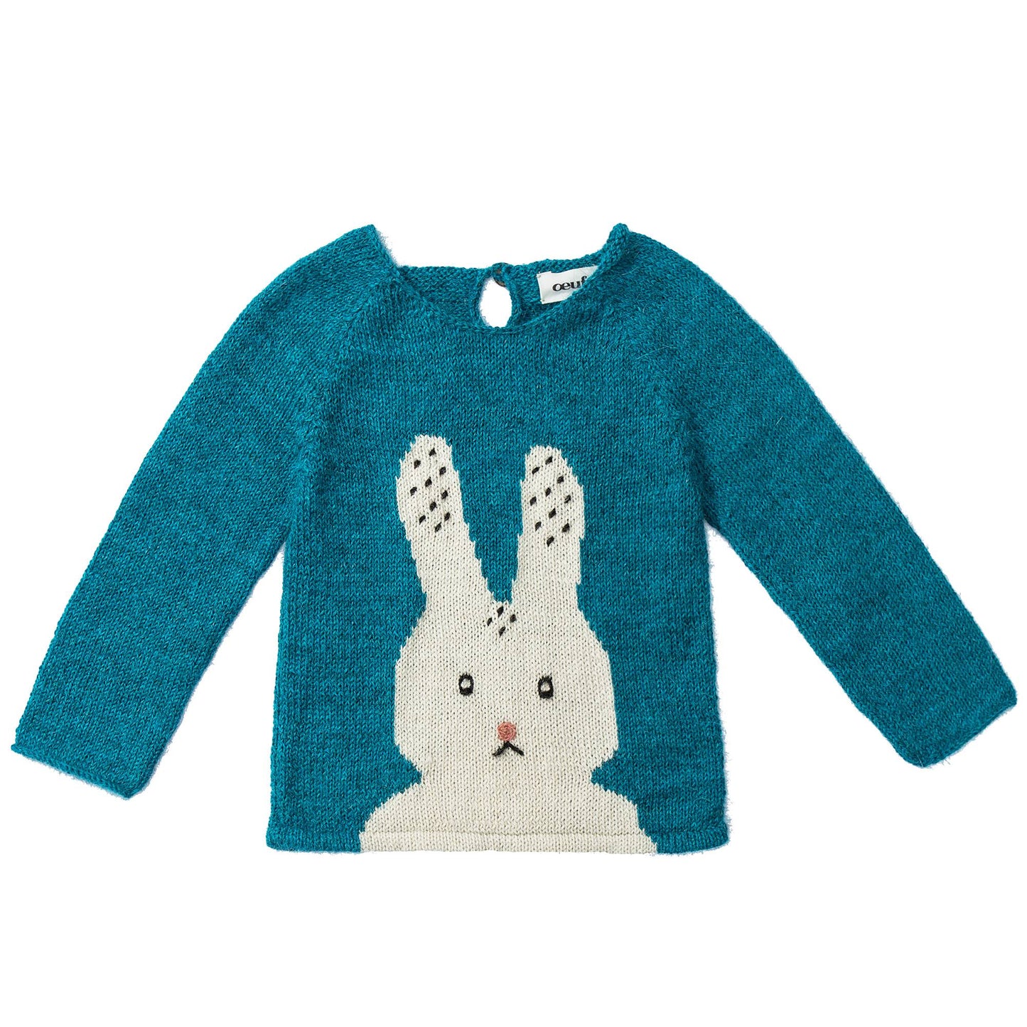 Baby Bay Blue Bunny Alpaca  Sweater