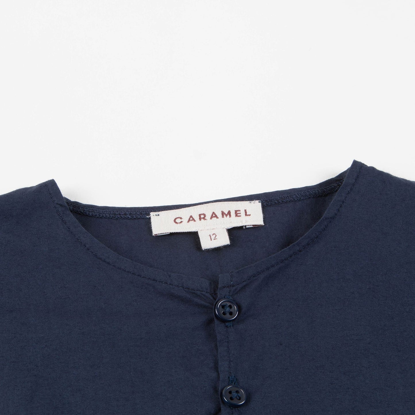 Baby Boys Navy Blue Cotton Woven T-shirt