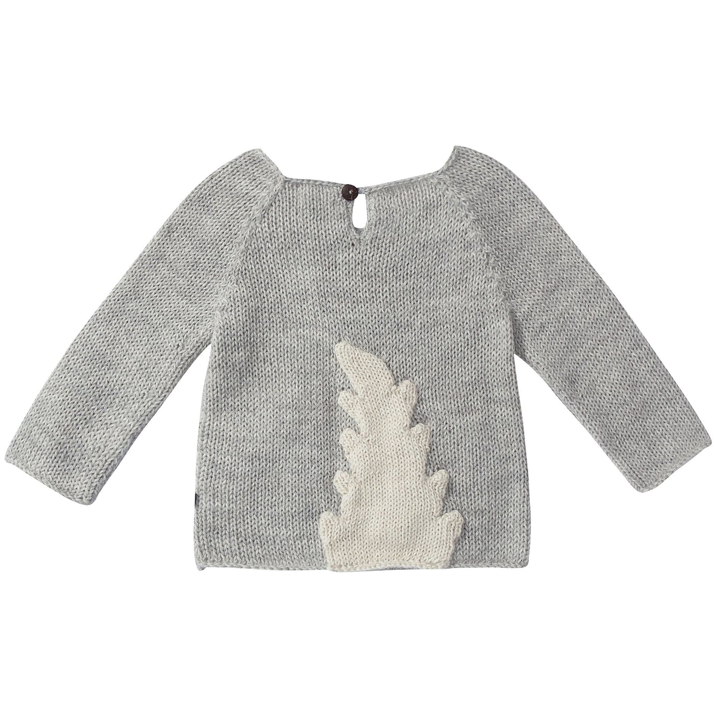Baby Light Grey Alpaga Wool Monster Sweater