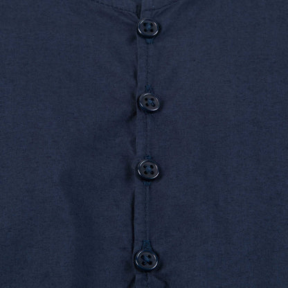 Baby Boys Navy Blue Cotton Woven T-shirt