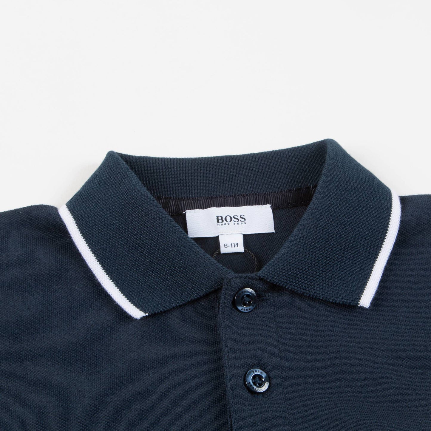 Boys Black Cotton Polo Shirt
