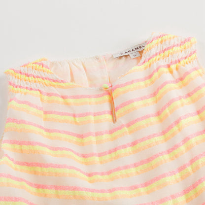 Baby Girls Candy Glitter Striped Party Dress