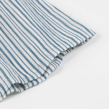 Baby Girls Blue Stripe Woven Dress