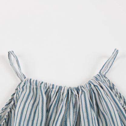 Baby Girls Blue Stripe Woven Dress
