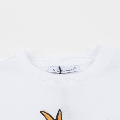 Baby White Dog Printed T-shirt