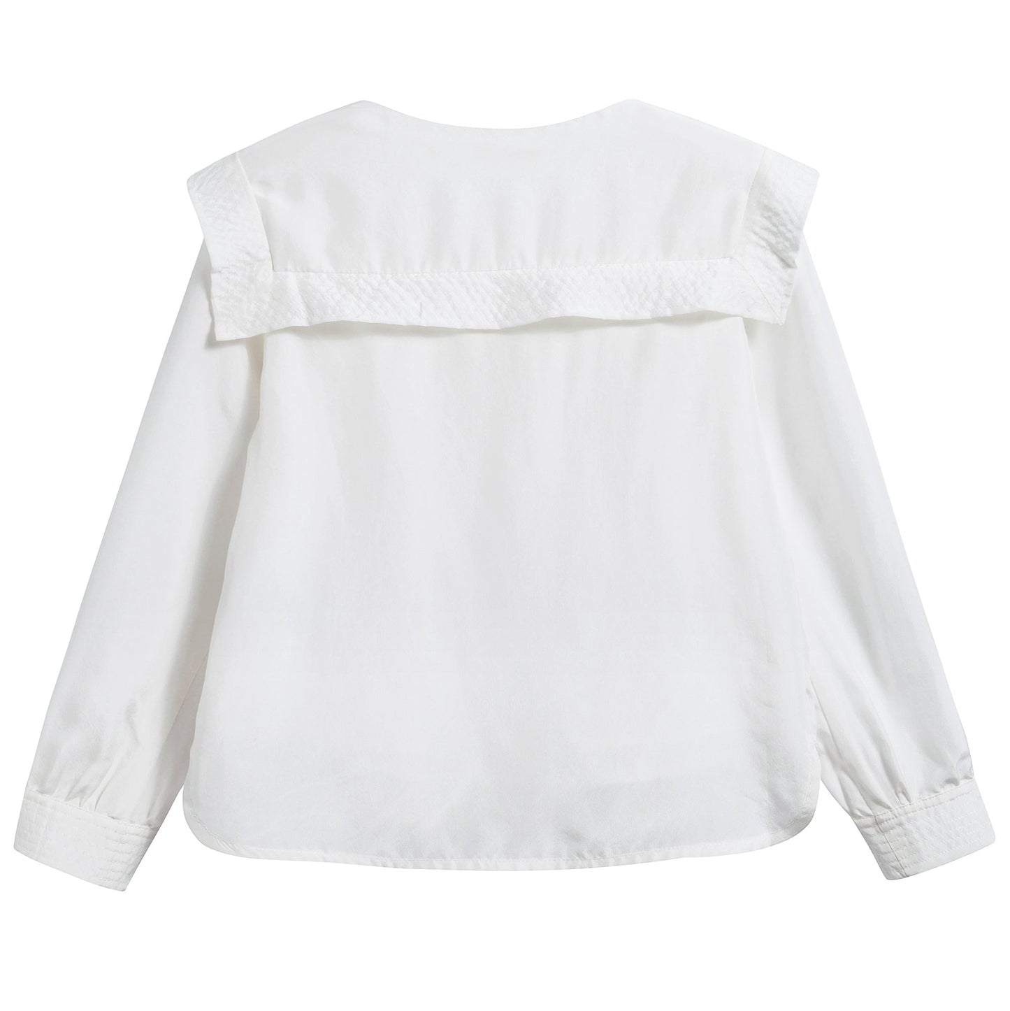 Girls White Soie Blouse