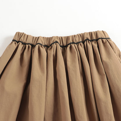 Girls Beige Frill Skirt
