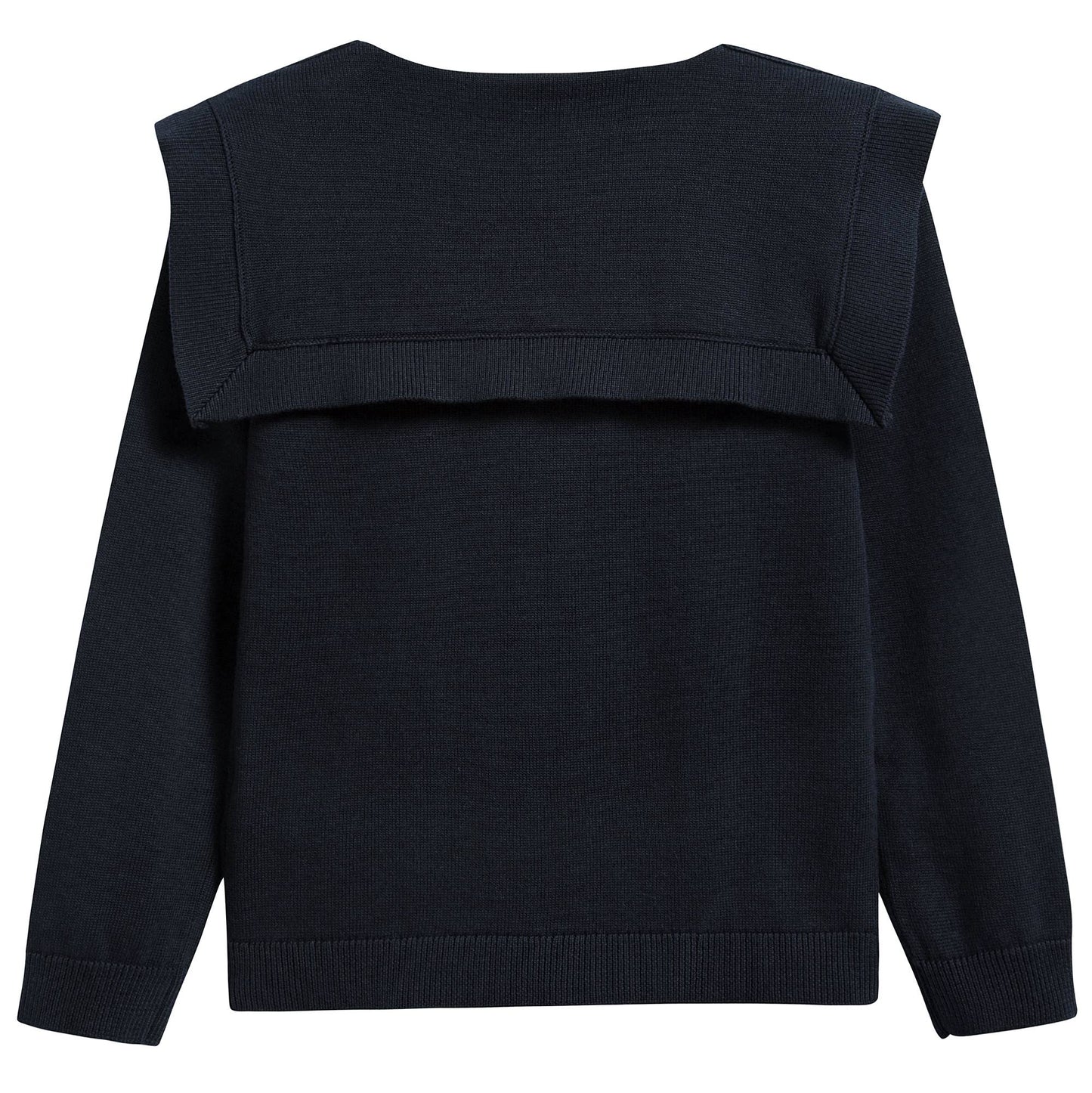 Girls Navy Blue Cotton Swerter