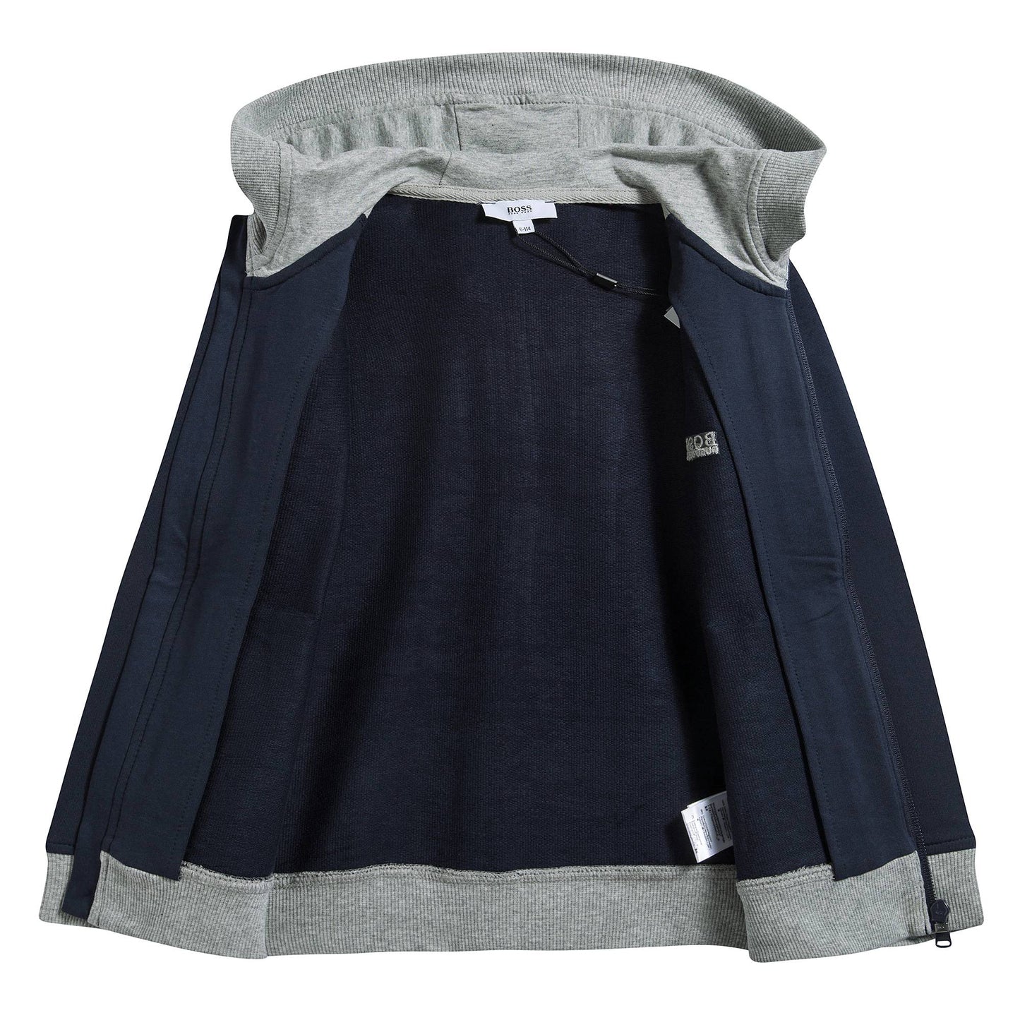 Boys Blue Cotton Logo Cardigan