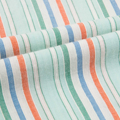 Girls Multi Stripe Cotton Woven Romper