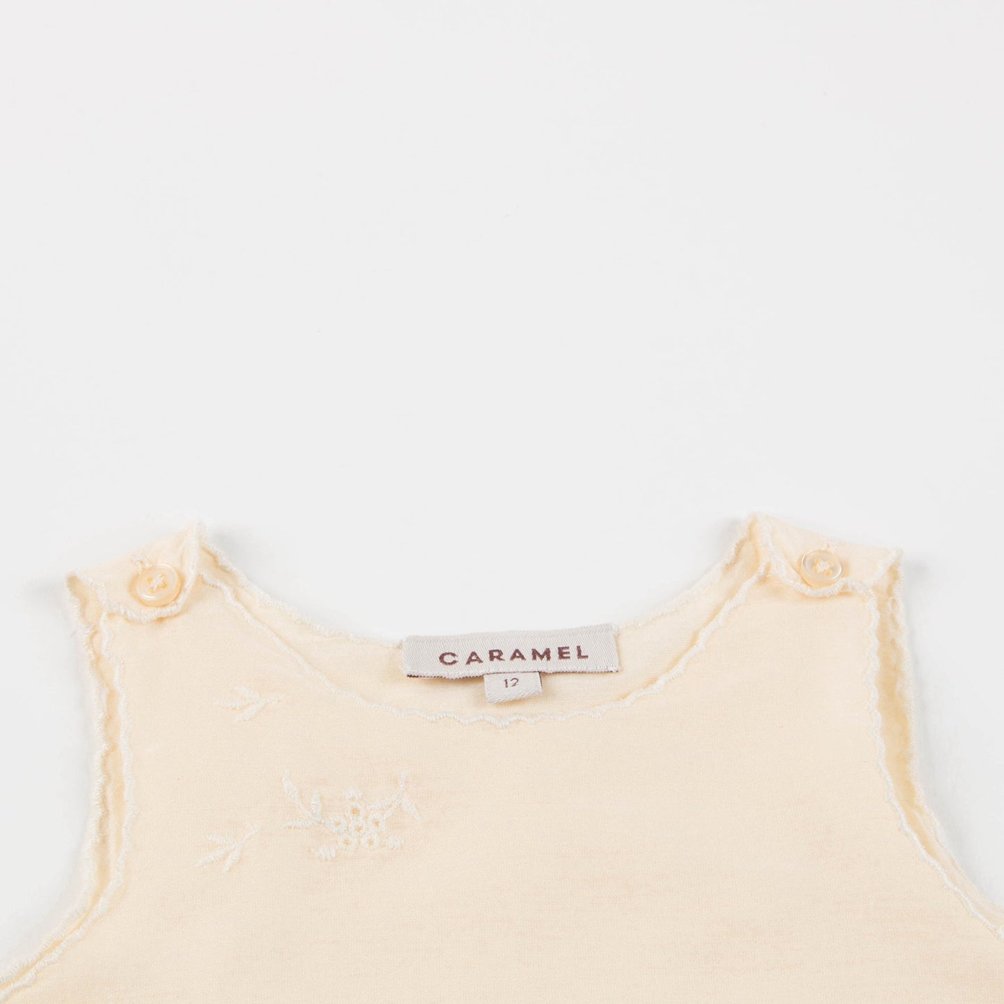 Baby Girls Pale Yellow Cotton Woven Top