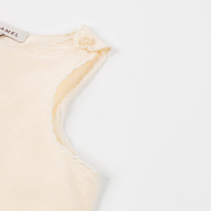 Baby Girls Pale Yellow Cotton Woven Top