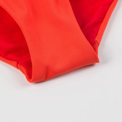 Girls Dark Orange Bathing Suit
