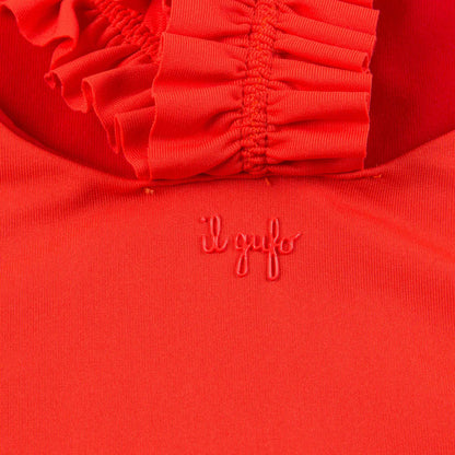 Girls Dark Orange Bathing Suit