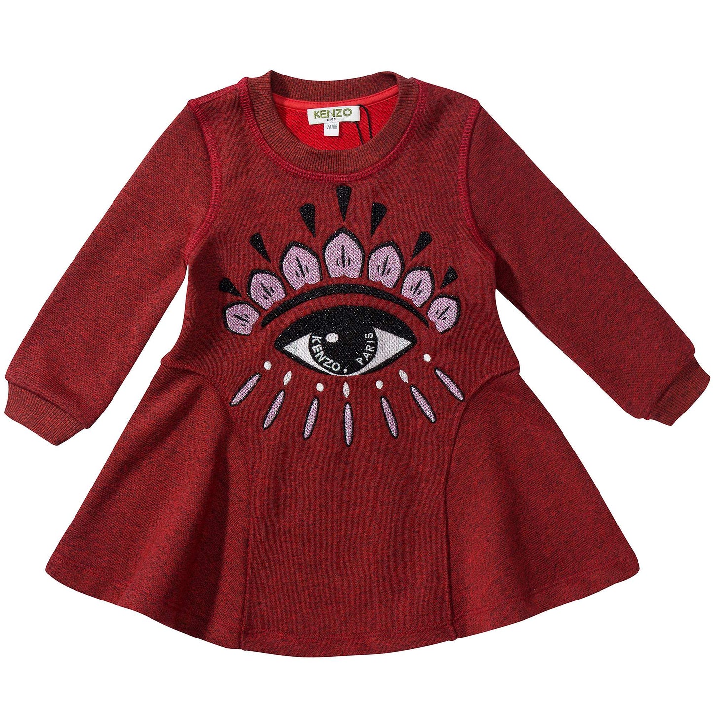Girls Red Tiger Printed Dress
