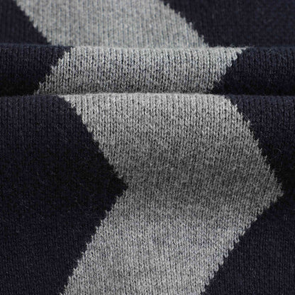 Boys & Girls Grey Striped Cotton Cardigan