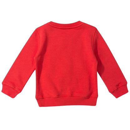 Girls Red Tiger Printed Sweatshirt