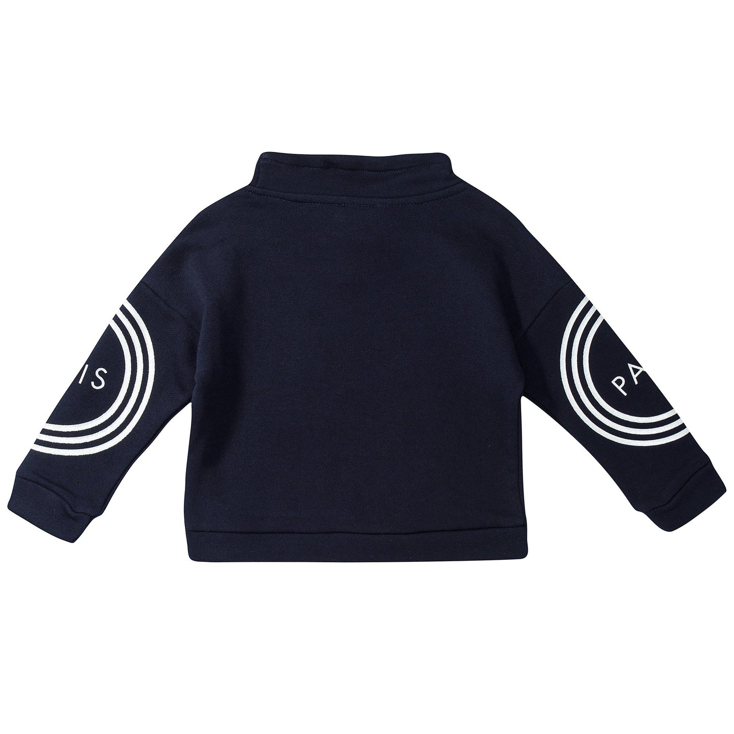 Girls Dark Blue Logo Cotton Sweatshirt