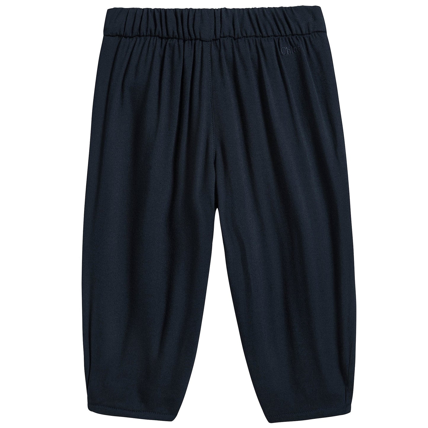 Baby Girls Blue Viscose Trousers
