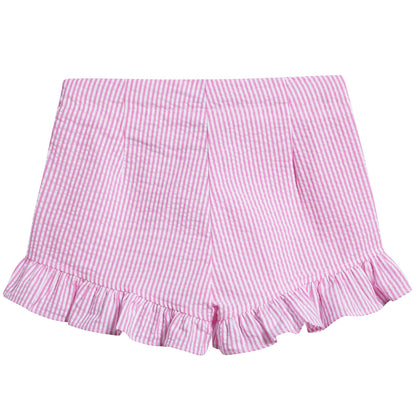 Girls Azalea Pink Cotton Shorts
