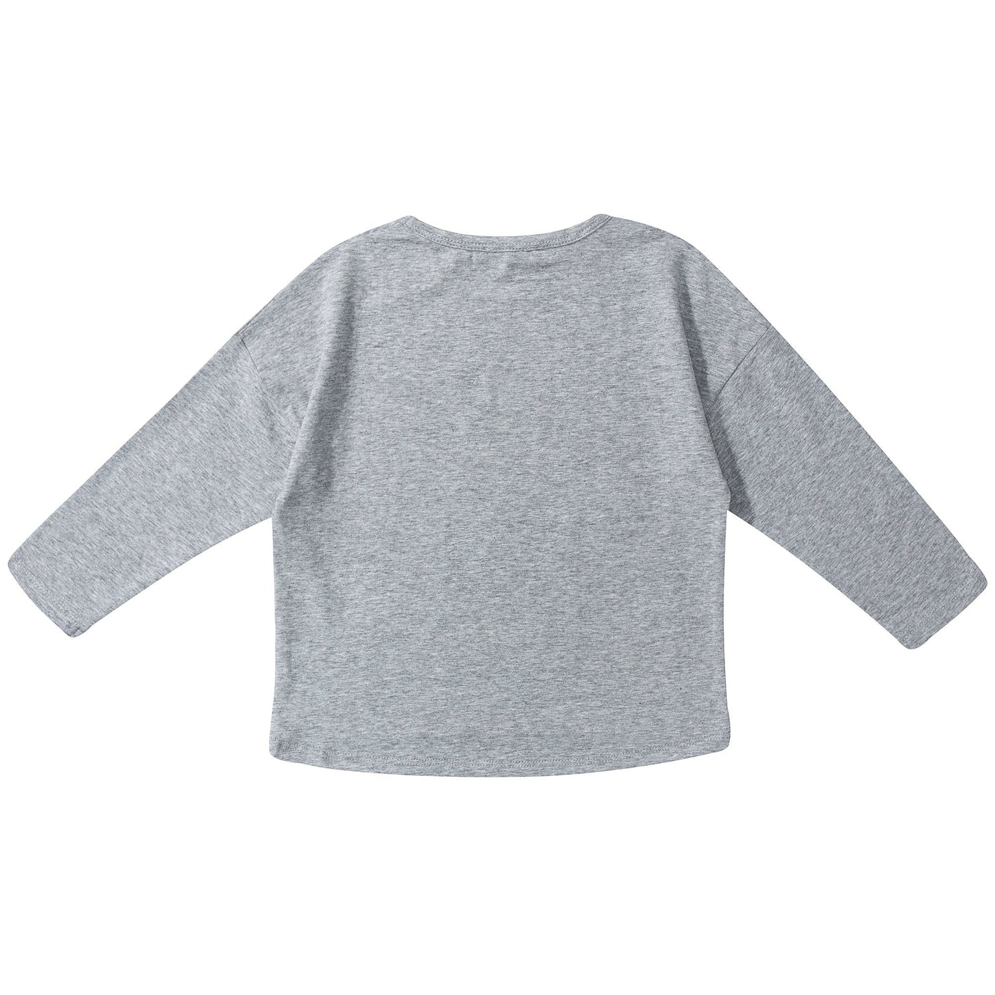 Girls Grey Big Tiger Printed Cotton T-Shirt