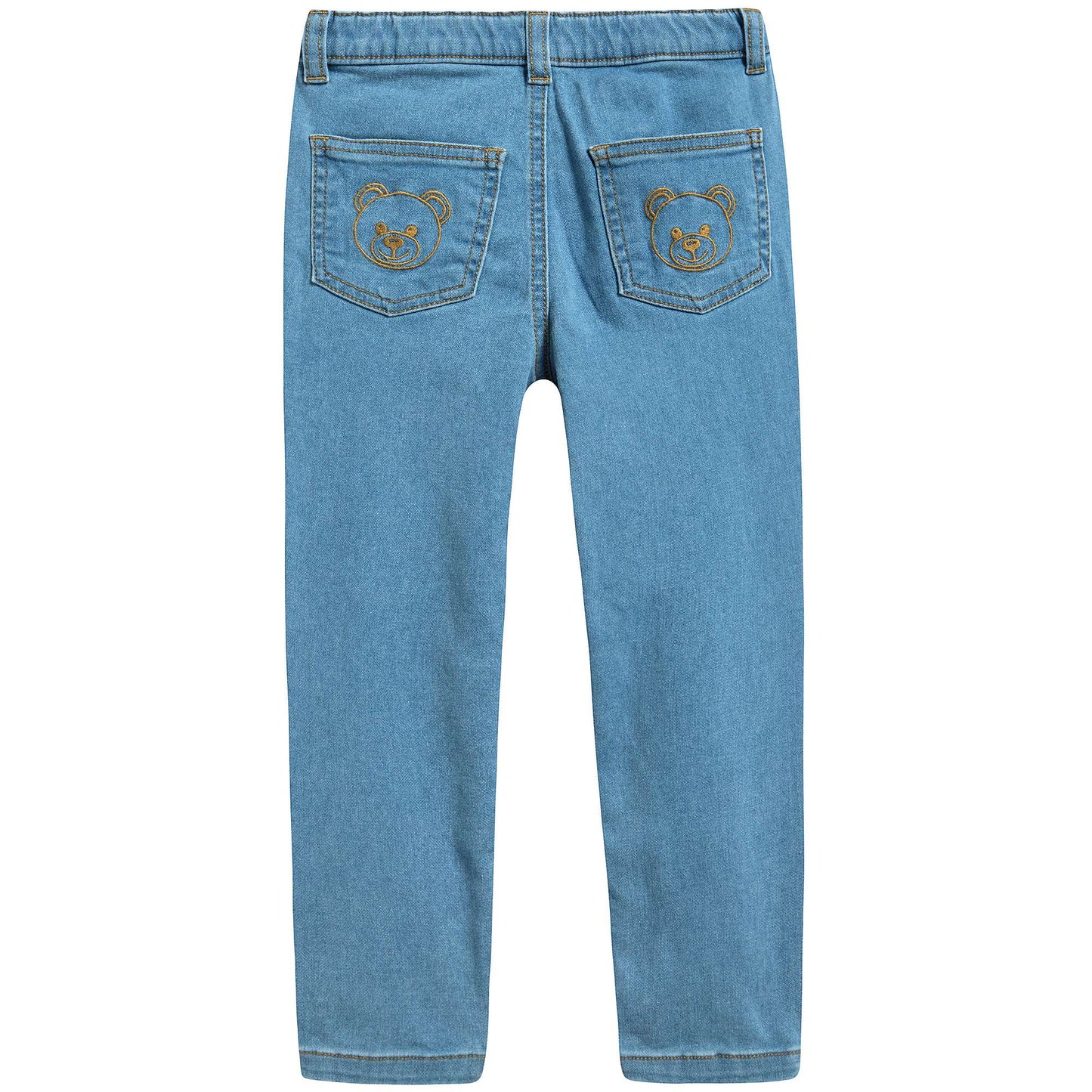 Girls & Boys Light Blue Cotton Trousers