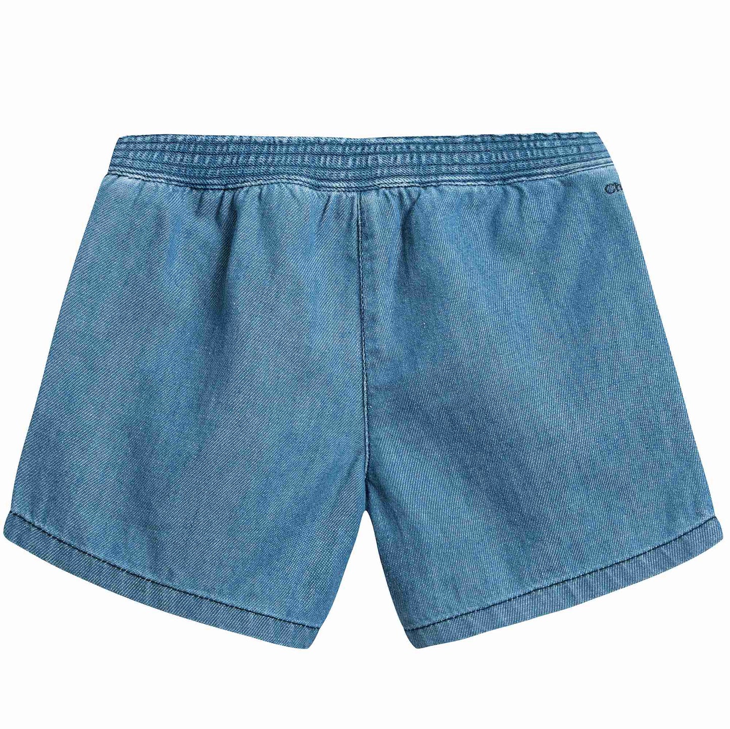 Girls Denim Blue Cotton Shorts