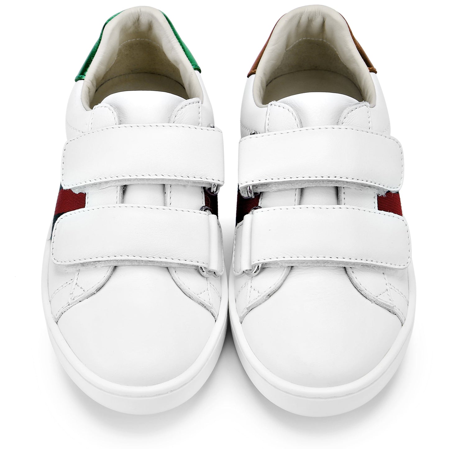 Girls White Leather Trainers