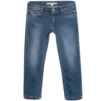 Girls Blue Tight Cotton Jeans