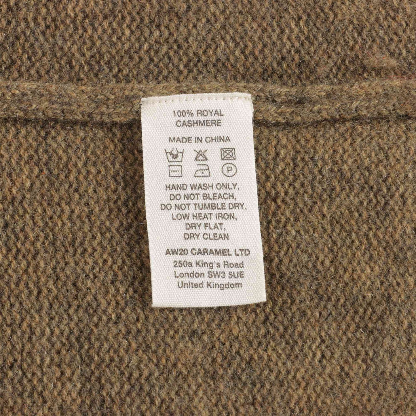 男婴卡其色羊绒毛衣