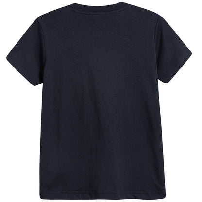 Boys Navy Blue Logo "Maglia" T-Shirt